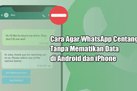 Cara Agar WhatsApp Centang 1 Tanpa Mematikan Data di Android dan iPhone