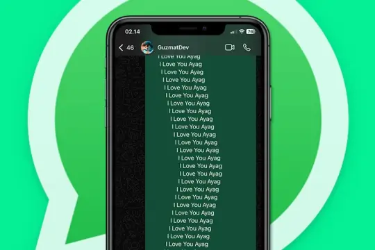 Cara Membuat Scrolling Text I Love You Panjang di WhatsApp