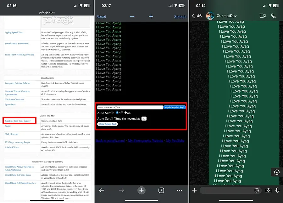 Cara-Membuat-Scrolling-Text-I-Love-You-Panjang