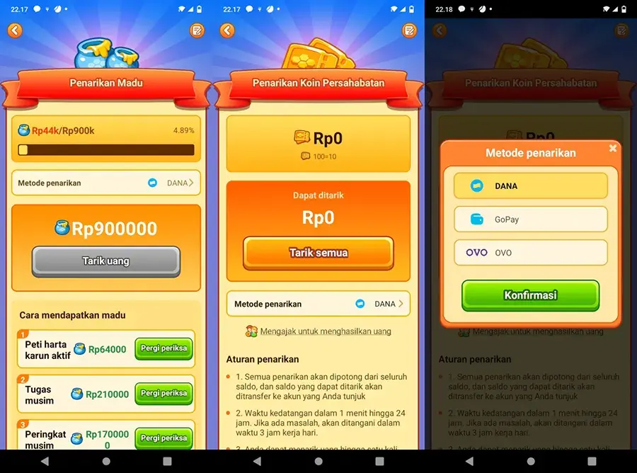 Cara Menarik Uang di Game Low Go