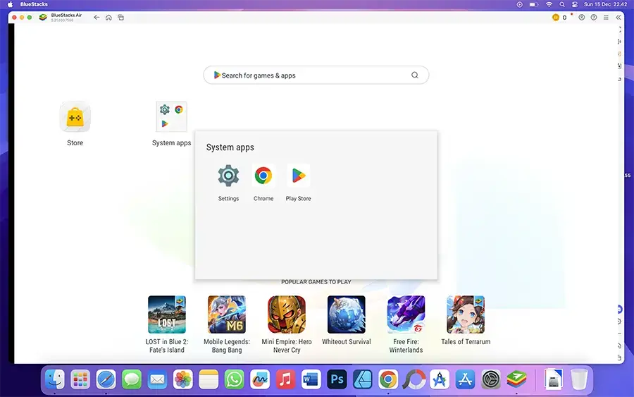 Preview BlueStacks Air