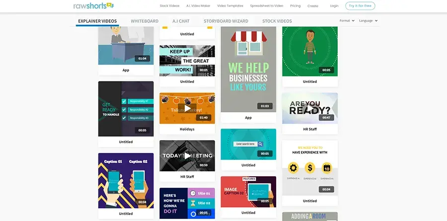 RawShort Pembuat Video Animasi Gratis