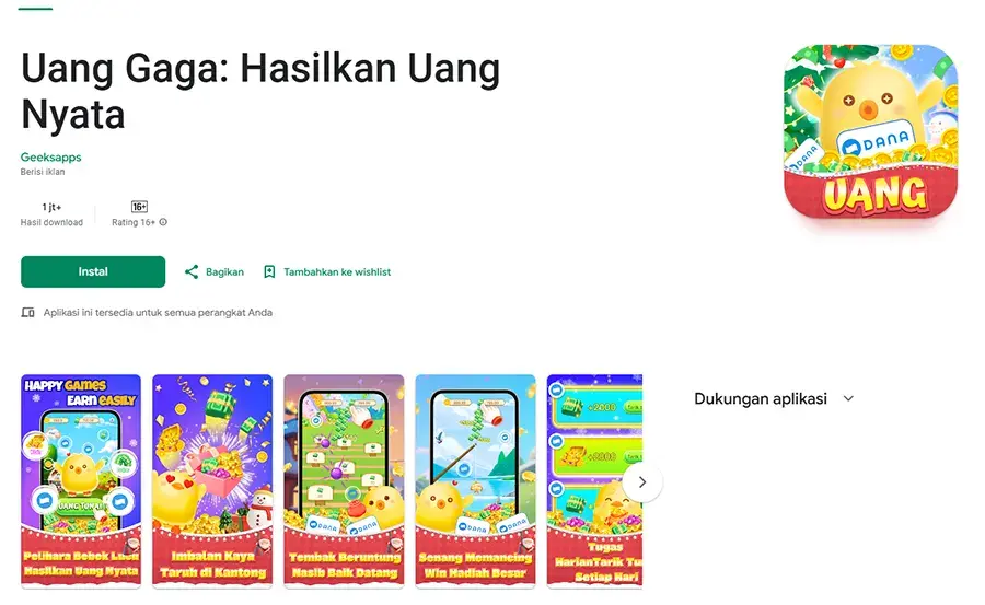 Uang Gaga Play Store