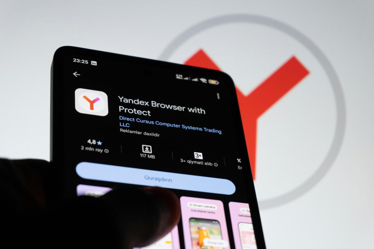 Yandex browser app