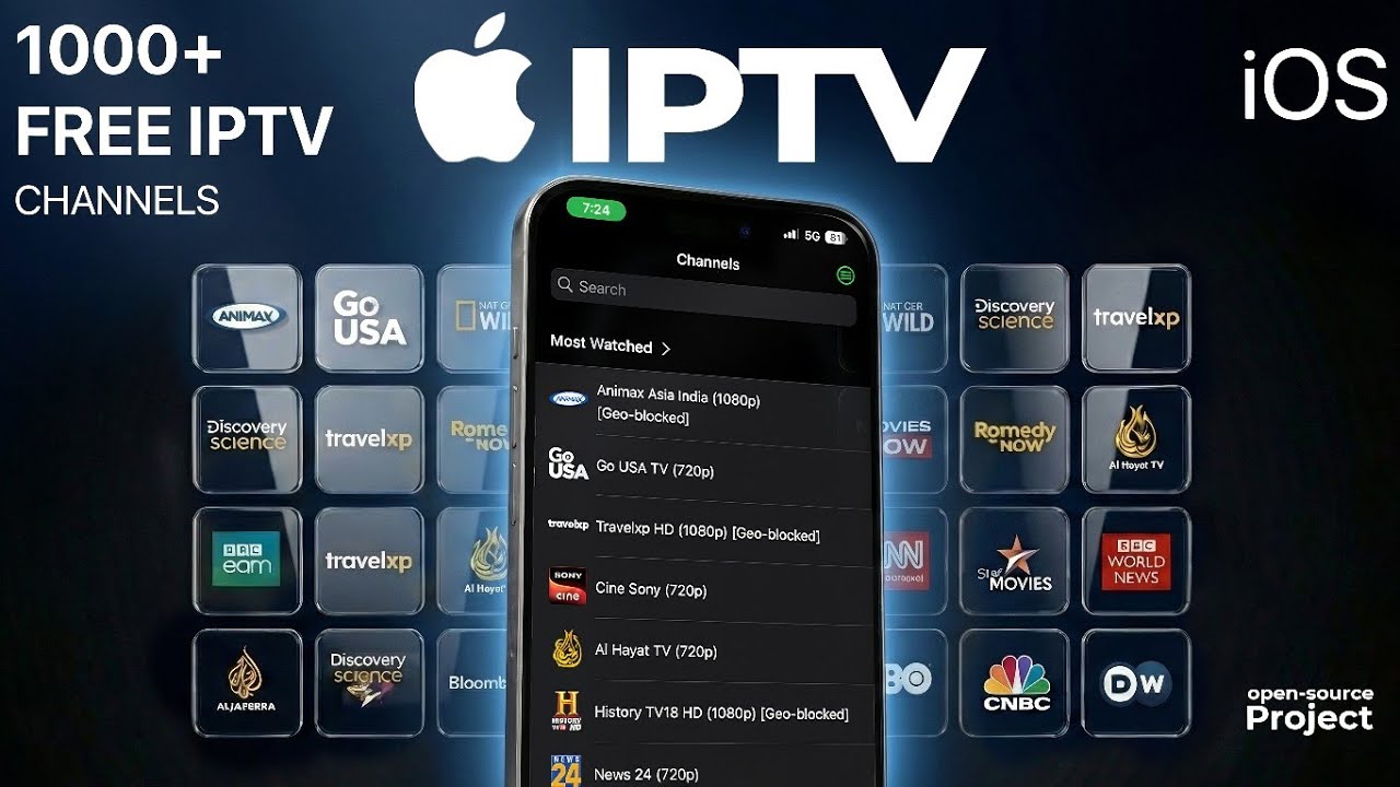 1000+ Free to Air IPTV Channels