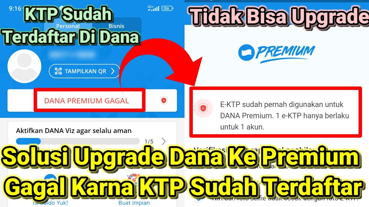 Cara Mengatasi Gagal Upgrade DANA Premium, Pasti Berhasil!