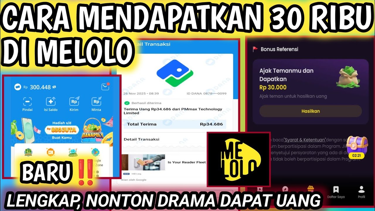 Aplikasi Melolo Penghasil DANA: Nonton Drama Dapat Saldo